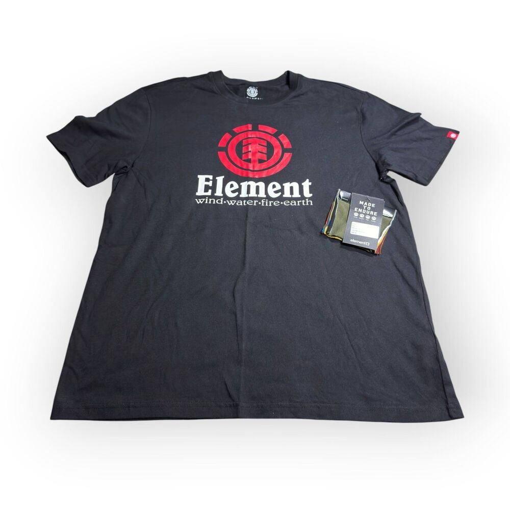 Element Black Logo T-Shirt Size Medium Shirt Skater VTG Rare 90s BNWT